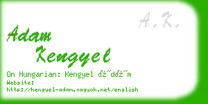 adam kengyel business card